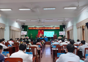 Quang cảnh tổ chức kỳ họp thứ 10 HĐND thị xã