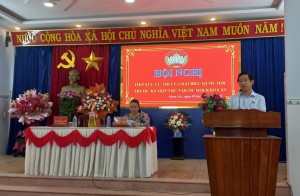 Đại biểu Quốc hội Nguyễn Văn Cảnh tiếp xúc cử tri xã Nhơn Lộc