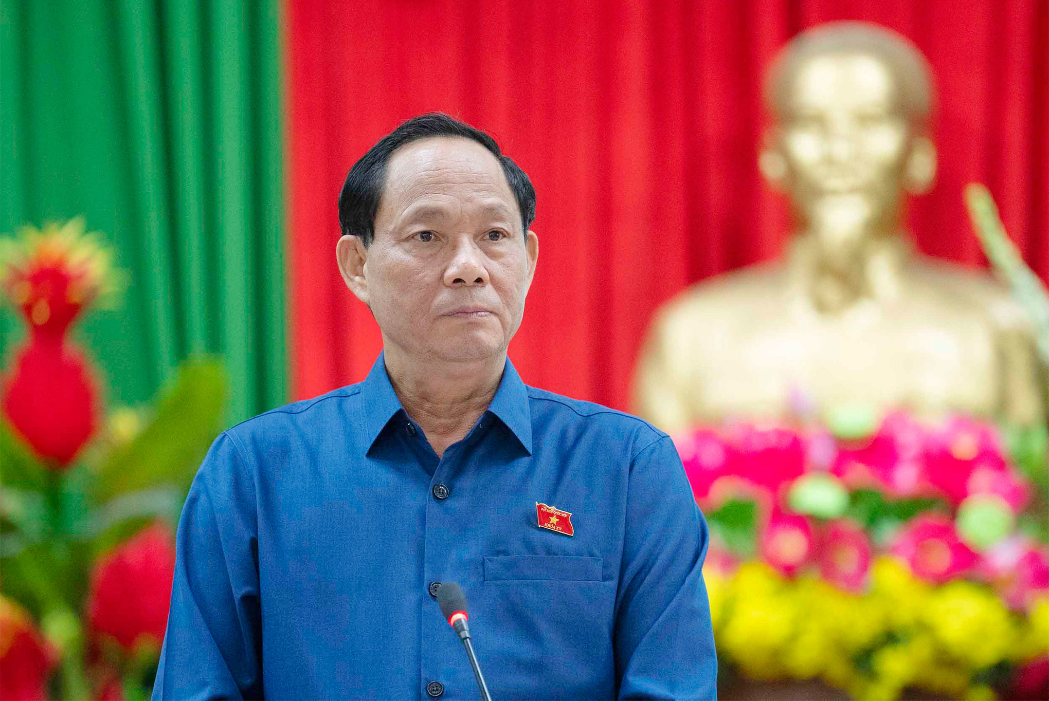 Phó Chủ tịch Quốc hội, Thượng tướng Trần Quang Phương phát biểu tại cuộc làm việc